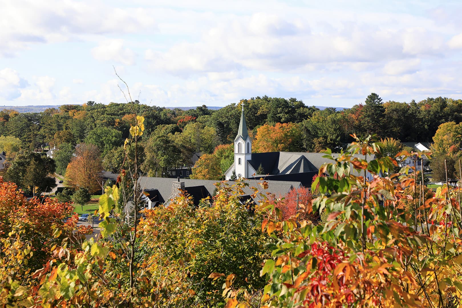 Harbor Springs waterfront in autumn